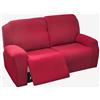 FIBITA Copridivano Reclinabile per 2 Posti, Copripoltrona Relax elasticizzato 6 Pezzi Moderna Morbido Fodera per Poltrona Reclinabile Copridivano Sofa Protettore Lavabile (Color : #30)