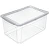 keeeper Contenitore con Air Control System, Clearbox, 43 L, 59 x 39 x 27 cm, Bea, Trasparente (Transparent)