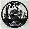 Smotly Orologio da parete in vinile, Alice im Wunderder, stile retrò, Alice nel paese delle meraviglie per bambini, decorazione domestica, senza luce