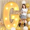 Syibelterr Lettera G gigante luminosa a LED, 100 cm, con mosaico, per San Valentino, compleanno, Natale, Capodanno