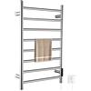 QL Scaldasalviette Elettrico con Timer,Portasciugamani Elettrico a Parete con Temperatura Regolabile,170W,Acciaio Inox 8 Bar,800x500mm,Argento