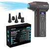 VENTUX GEAR Soffiatore d'Aria Portatile a Batteria AeroBoost P70 - 110W | 4 Velocità, Display LCD, LED, 2000mAh | Mini Air Blower per Polvere, Tastiere, Auto, PC - Ventux Gear