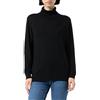 Armani Exchange Maglione da Donna in Lana Merino con Logo Script, Nero, L