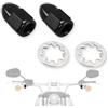 HOKUOTOLITE Kit Dadi Ciechi 5/16 in-24 & Rondelle Bloccaggio Specchietto Manubrio per Harley CVO Dyna Electra Glide Road Glide Road King Softail Street Glide Sportster 1200 883,Nero