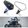 LOKLISUM Specchietti Moto Manubrio 7/8 Specchietti Retrovisori Bar End CNC Universali Specchietti Laterali Moto Compatibile per Cruiser Scooter Bobber Chopper MT 07 09 Z900 Z1000 CB650F Cafe racer
