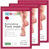 AWIWTOBQ 3 paia di maschere per piedi, per la cura dei calli e della pelle morta, per rimuovere i piedi, anti-invecchiamento, esfoliante, per i piedi, esfolianti, spa per donne e uomini, classico stile rosa