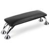 LIONVISON Poggiamani Unghie PU Pelle Nero Antiscivolo per Manicure | Cuscino Ergonomico in Pelle PU con Struttura Stabile - per Manicure Professionale e Nail Art