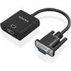 AISENS Cavo convertitore SVGA Audio a HDMI SVGA M Jack 3 5H USB MicroB H HDMI A H Nero 20cm