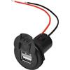 Delock Pro Car 65005 Presa di corrente USB a 2 vie con copertura, 0,15 m, nero - adatta per smartphone, navigatori, lettori MP3, tablet e altri dispositivi che si ricaricano tramite USB