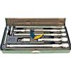 SW-Stahl 05985L Set di prolunghe inclinabili 1/4-3/8-1/2 pollici I prolunga a cricchetto 50-250 mm I squadra inclinabile I acciaio al cromo vanadio I set da 9 pezzi