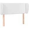 vidaXL Testiera con orecchie bianca 103x23x78/88 cm in Pelle finta