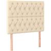 vidaXL Testiera Crema 100x7x118/128 cm Tessuto