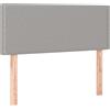 vidaXL Testiera grigio chiaro 100x5x78/88 cm in tessuto
