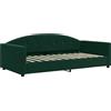 vidaXL Letto da giorno verde scuro 100x200 cm in velluto