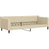 vidaXL Letto da giorno crema 80x200 cm in tessuto