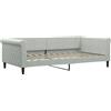 vidaXL Letto da giorno grigio chiaro 100x200 cm in velluto