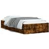 vidaXL Struttura letto con cassetti in rovere fumé 90x190 cm Materiale a base di legno