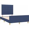 vidaXL Struttura letto senza materasso blu 120x190 cm tessuto