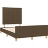 DKD HOME DECOR Giroletto con testiera in tessuto marrone scuro 120x190 cm