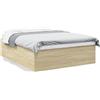 vidaXL Struttura letto rovere Sonoma 160x200 cm materiale a base di legno
