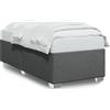 vidaXL Struttura letto senza materasso grigio scuro 80x200 cm tessuto