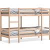 vidaXL Letto a castello senza materasso 90x200 cm in legno di pino massiccio
