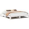 vidaXL Letto in legno massiccio senza materasso bianco 180x200 cm in legno di pino