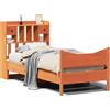 vidaXL Letto in legno massiccio senza materasso cera marrone 75x190 cm legno di pino
