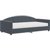 vidaXL Letto da giorno con materasso grigio scuro 100x200 cm in velluto