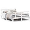vidaXL Struttura letto con testiera senza materasso bianco 140x190 cm