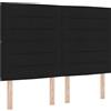 vidaXL Testiera nera 160 cm Tessuto