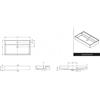 Riho copia di Lavabo rettangolare doppio in Vetroceramica bianca 121x45 cm RIHO