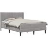 vidaXL Struttura letto con materasso grigio chiaro 120 x 190 cm in velluto