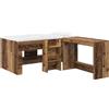 vidaXL Letto a soppalco con scrivania per bambini, 2 pezzi, legno massello anticato