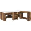 vidaXL Letto a soppalco con scrivania per bambini, in legno massello, dimensioni 90 x 190 cm