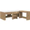 vidaXL Letto a soppalco con scrivania per bambini, 2 pezzi, finitura "Artisan Oak"
