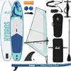 vidaXL Tavola da SUP gonfiabile con vela HYDROS 330 x 76 x 15 cm turchese