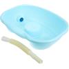RUNROTOO Lavabo Lavacapelli Portatile per Letto, ABS Leggero, con Tubo | Soluzione per Allettati e Post Parto, Verde Chiaro, per Disabili, Anziani, Ragazzo Ragazza