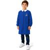 Siggi Grembiule scuola elementare blu con zip bambino Siggi Made in Italy ricamo Calcio 4398, BLU
