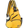 SUIKIHUM Borsa a tracolla convertibile con tasca portamonete, mini zaino a tracolla con jack per cuffie, Giallo, Small, Casual