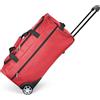 KINSTON Borsa da Viaggio Trolley - Borsa con Ruote e Manico Telescopico, Scomparto Principale Capiente e Tasca Laterale con Cerniera - Bagaglio a Mano Ideale per Viaggi e Weekend - ROSSO L