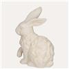 KeyHome Store Coniglio Decorativo in Ceramica Avorio Effetto Craquelé H.34x25x16 cm