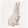 KeyHome Store Coniglio Decorativo in Ceramica Avorio Effetto Craquelé H.44x26x20 cm