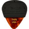 Fender Mojo Grip Guitar Picks, Celluloid, Thin, 3-Pack, Tortoiseshell