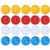 Beufee Palline da golf per allenamento, accessori per pratica di palline da golf a volo limitato per allenamento cavo in plastica riutilizzabile a colori misti da 20 pezzi