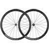 QHYRZE 700C Set Di Ruote Con Freni A Disco Per Bici Da Strada Perno Passante 36T Ratchet Mozzo 100/142mm Cerchio 24H For Cassetta 7-12s(Gray,40mm)