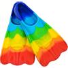 Jinfanshurich Pinne da nuoto in silicone per snorkeling, immersioni e allenamento di nuoto, vestibilità comoda, con borsa a rete per piscina e spiaggia, adatte per bambini e adulti (macaron, S (33-35))