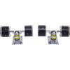 Socobeta Kit Camion e Ruote Longboard con Ruote di Attrito a LED per Divertimento e Sicurezza Sullo Skate (Nera)