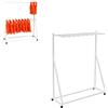 Laohucai Porta giubbotti di salvataggio, scaffale portaoggetti per attrezzatura da piscina con ruote girevoli, organizer per banchine portuali, piscine, circoli nautici e punti vendita(White,2-Tier)
