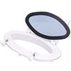 RiToEasysports Oblò per Barche Oblò Ovale Bianco per Barche 16 X 8-5 8 Pollici Finestra con Apertura in Vetro Temperato Telaio in ABS Raccordi in Acciaio Inossidabile 316 per Marine Yacht RV